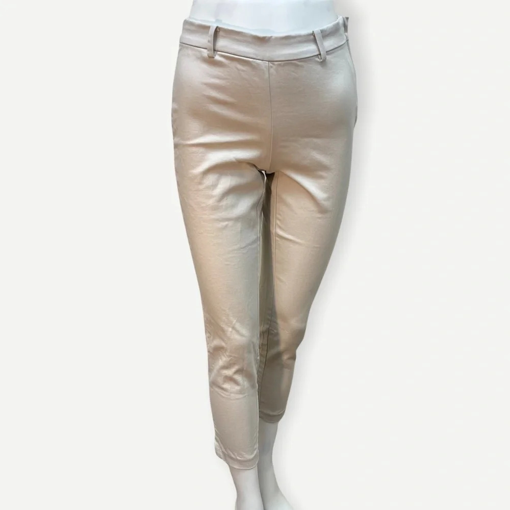 H&m beige cropped trouser pant 4‎